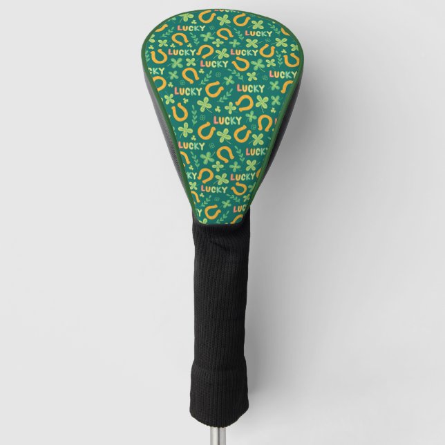 Couvre-club De Golf Motif vert CHANCEUX irlandais (Devant)