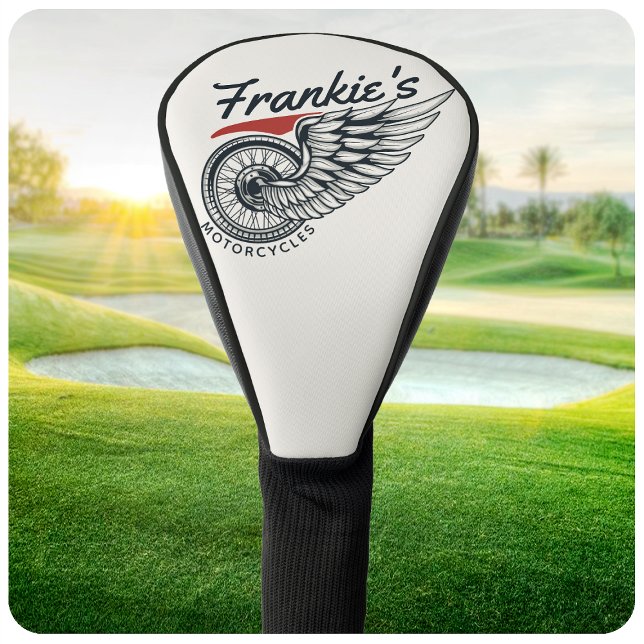 Couvre-club De Golf Motos personnalisées Flying Tire Biker Shop (Créateur téléchargé)
