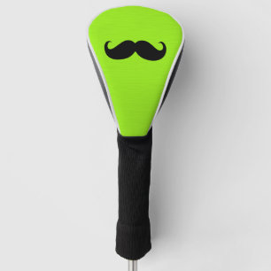 Couvre-club De Golf Moustache noire sur Arrière - plan vert