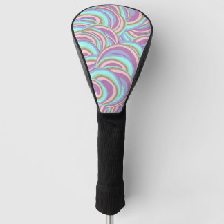 Couvre-club De Golf Multicolor Swirls Pattern