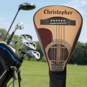 Couvre-club De Golf Musicien de guitare acoustique Guitariste Tan Brow