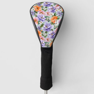 Couvre-club De Golf Muted Colorful Flowers Boho flower 