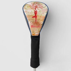Couvre-club De Golf Namaste Quote Tree of Life Zen Yoga