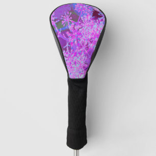 Couvre-club De Golf Nature rétro Abstraite cool en rose chaud et viole