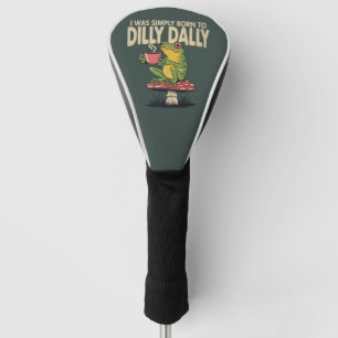Couvre-club De Golf Né pour lambiner grenouille drôle vintage rétro 