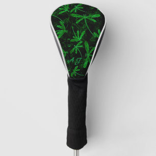 Couvre-club De Golf Neon Green Dragonlies Golf Head Cover