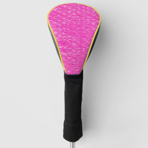 Couvre-club De Golf Neon Pink Champagne Pop Buble Wrap