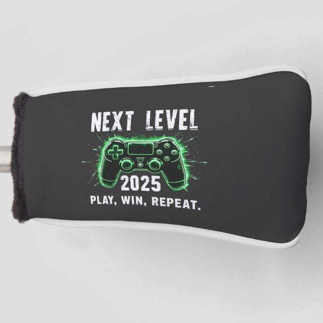 Couvre-club De Golf Niveau suivant 2025 Jouer Gagner Répétez Joueur de (Devant)