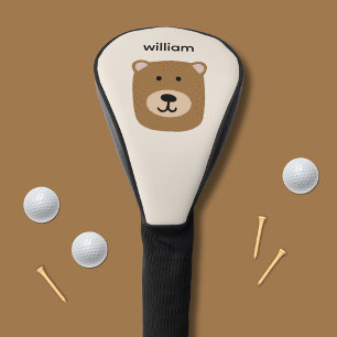 Couvre-club De Golf Nom de l'ours Brown