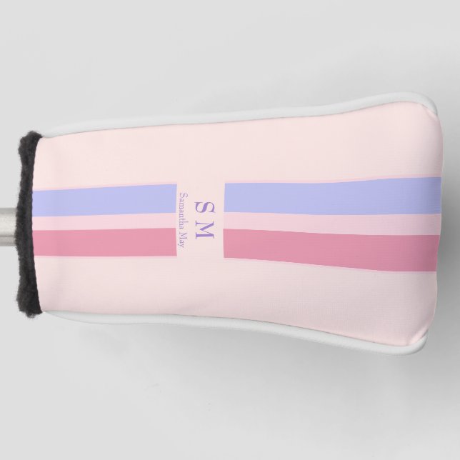 Couvre-club De Golf Nom et initiale personnalisés (Devant)