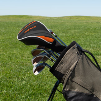 Couvre-club De Golf Nom Géométrique Orange Noir Moderne