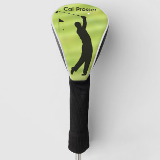 Couvre-club De Golf Nom modifiable Golfer sur le vert