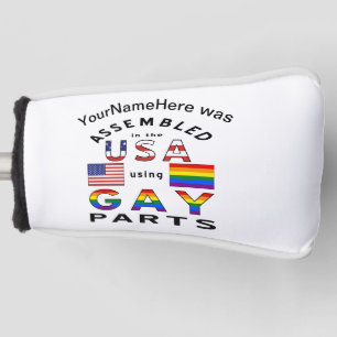 Couvre-club De Golf Nom personnalisé assemblé avec des pièces gays USA