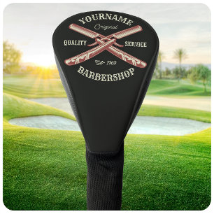 Couvre-club De Golf NOM PERSONNALISÉ Barber Droit Razor Barbershop