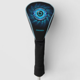 Couvre-club De Golf Nom personnalisé Cyber Circuit Eye