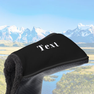 Couvre-club De Golf Nom personnalisé élégant ou autre texte Noir & B