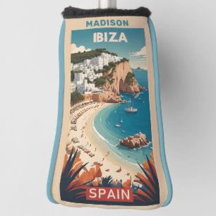 Couvre-club De Golf Nom personnalisé Ibiza, Espagne Poster de voyage