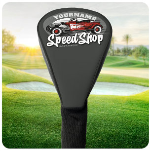 Couvre-club De Golf Nom personnalisé Rockabilly Roadster Speed Shop Ga