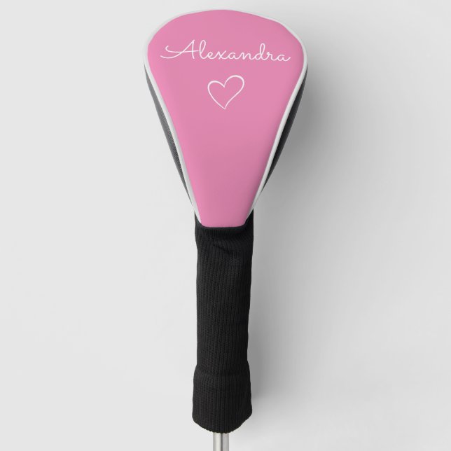Couvre-club De Golf Nom rose moderne Cuisine personnalisée Golf Head C (Devant)