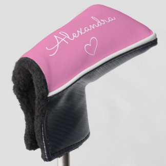 Couvre-club De Golf Nom rose moderne Cute personnalisée