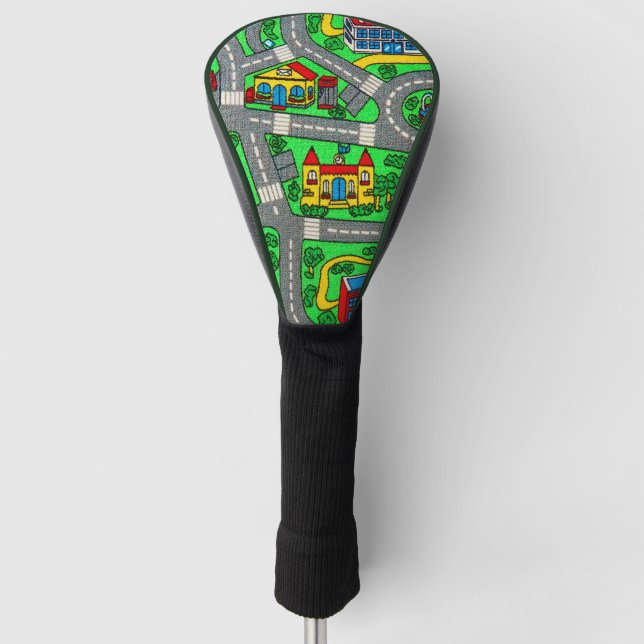 Couvre-club De Golf nostalgie des années 90, Moquette de piste Voiture (Devant)