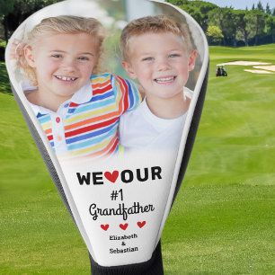 Couvre-club De Golf Nous aimons nos petits-enfants Photo Nom Grand-pèr