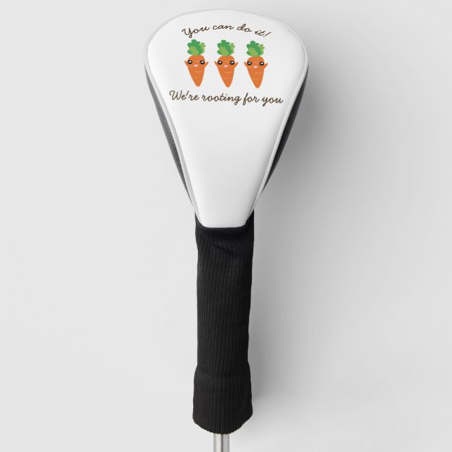 Couvre-club De Golf Nous vous encourageons drôlement les carottes (Devant)