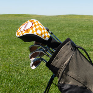 Couvre-club De Golf Nouveau-Mexique Zia Jaune Rouge Blanc Carrés