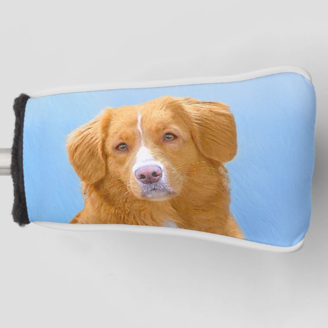 Couvre-club De Golf Nouvelle-Écosse Peinture de chien pour l'essayeur  (Devant)