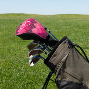 Couvre-club De Golf Nuances de Jacquard rose Sporty Preppy Personnalis