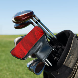 Couvre-club De Golf nuances diagonales Abstraites de conception rouge