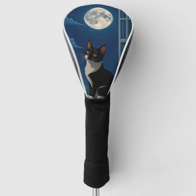 Couvre-club De Golf Nuit et jour de chat (Devant)