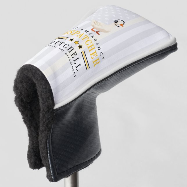 Couvre-club De Golf Oie personnalisée de répartiteur 911 avec casque (Devant 3/4)