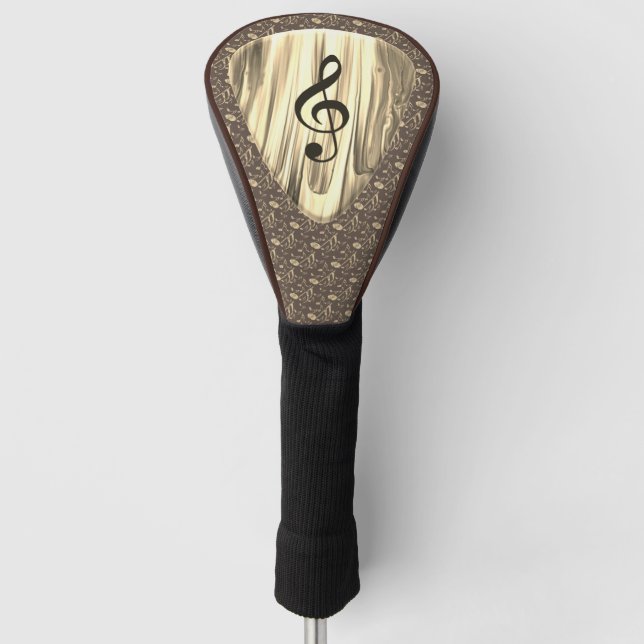 Couvre-club De Golf Onglet de guitare de notes musicales personnalisée (Devant)