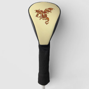 Couvre-club De Golf Or de dragon flamboyant