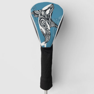 Couvre-club De Golf Orca Killer Whale Tlingit Indigo encre bleue