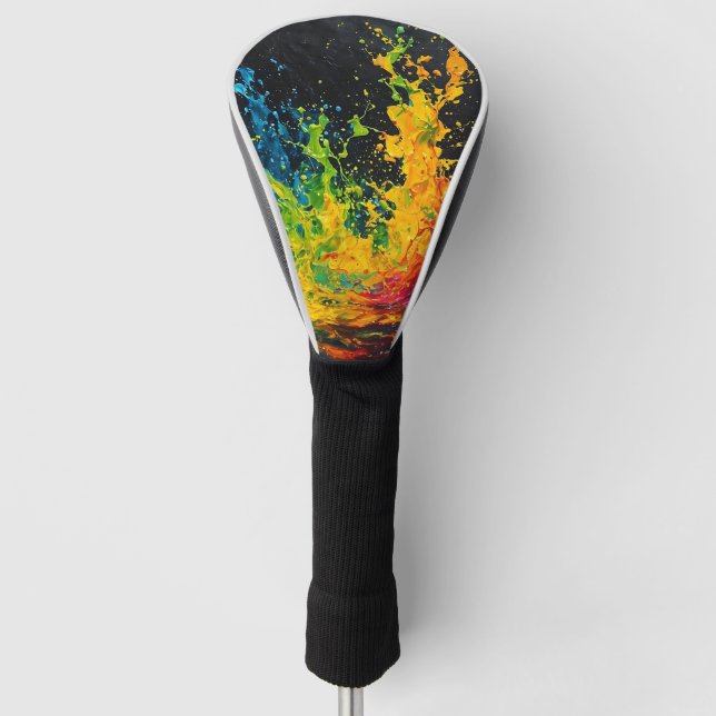 Couvre-club De Golf Paint coloré (Devant)