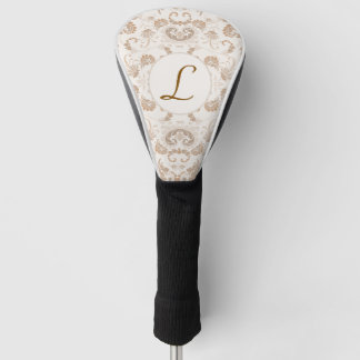 Couvre-club De Golf Paisley en Beige esthétique moderne Tan Brown Init