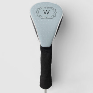 Couvre-club De Golf Pale Blue Polka Point Monogramme