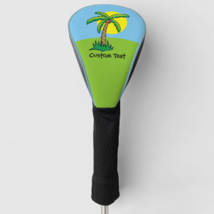 Couvre-club De Golf Palm Tree Cartoon Golf Head Cover