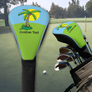 Couvre-club De Golf Palm Tree Cartoon Golf Head Cover