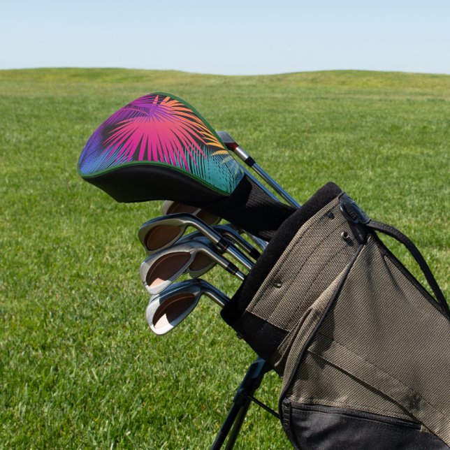 Couvre-club De Golf Palmier tropical Feuille Jungle Rainbow (In Situ)
