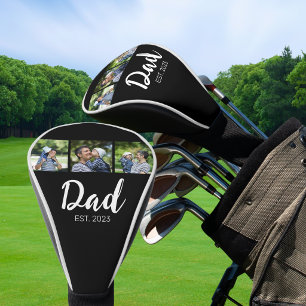 Couvre-club De Golf Papa a établi un script élégant noir 3 Photo