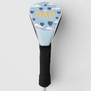 Couvre-club De Golf Papa, je t'aime, fête des pères cadeau