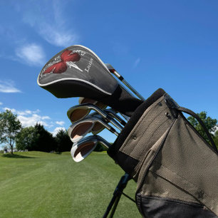 Couvre-club De Golf Papillon rustique rouge Couvercle de tête de golf