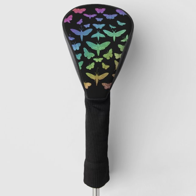 Couvre-club De Golf papillons vintages colorés papillons papillons pap (Devant)