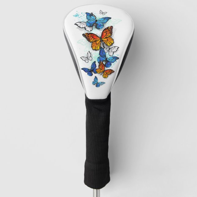Couvre-club De Golf Papillons volants Morpho et Monarch (Devant)