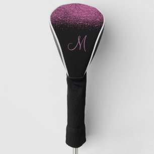 Couvre-club De Golf Parties scintillant rose Fille Monogramme Golf Têt