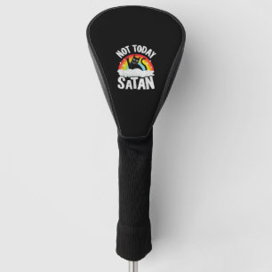 Couvre-club De Golf Pas aujourd'hui Satan Chat Arc-en-ciel Goth Jésus