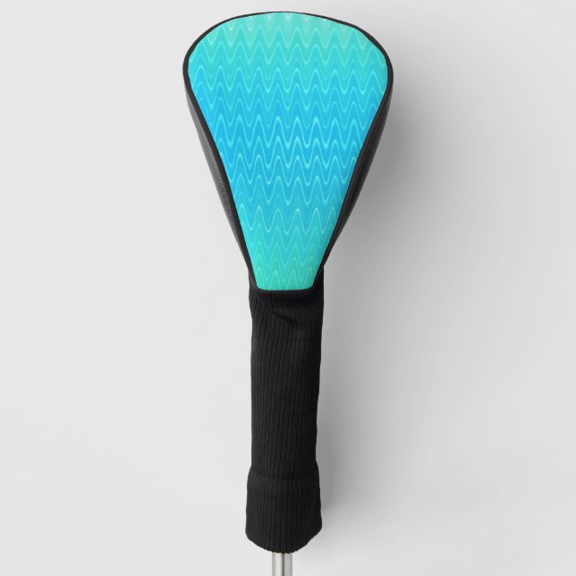 Couvre-club De Golf Pastel Abstrait Art Turquoise Turquoise Bleu Vert (Devant)